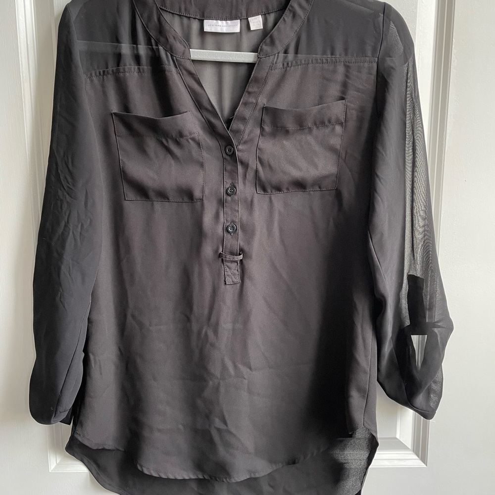 New York & Company Black Blouse